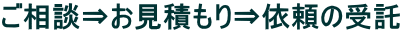 ご相談⇒お見積もり⇒依頼の受託